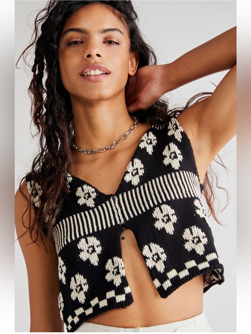 Free People Tach Loreza Knit Top • Small